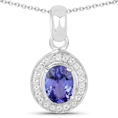 Tanzanite Silver Necklace