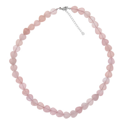 Rose Quartz Silver Necklace