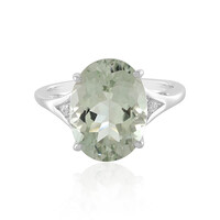 Green Amethyst Silver Ring