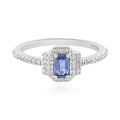 Unheated Ceylon Blue Sapphire Silver Ring