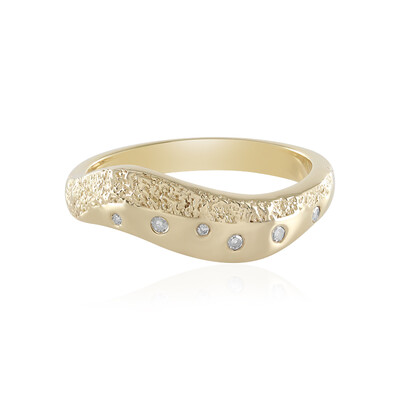 I2 (I) Diamond Silver Ring