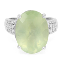 Prehnite Silver Ring