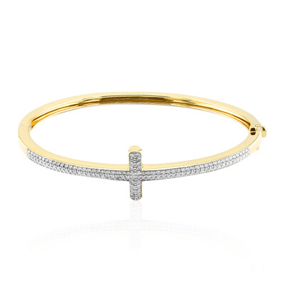 9K SI1 (G) Diamond Gold Bangle (Annette)