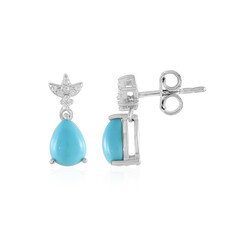 Sleeping Beauty Turquoise Silver Earrings