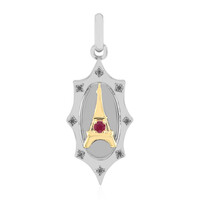 Burmese Ruby Silver Pendant (Remy Rotenier)