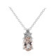 Morganite Silver Necklace