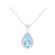 Sky Blue Topaz Silver Necklace