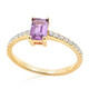 9K Unheated Ceylon Purple Sapphire Gold Ring