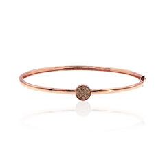 9K SI1 Argyle Rose De France Diamond Gold Bangle