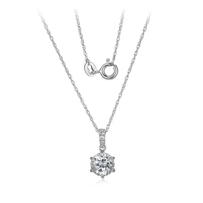 White Topaz Silver Necklace