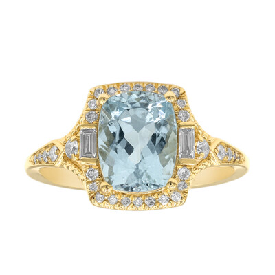 14K AAA Brazilian Aquamarine Gold Ring (CIRARI)