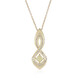 14K SI1 Yellow Diamond Gold Necklace (de Melo)