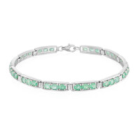 Zambian Emerald Silver Bracelet