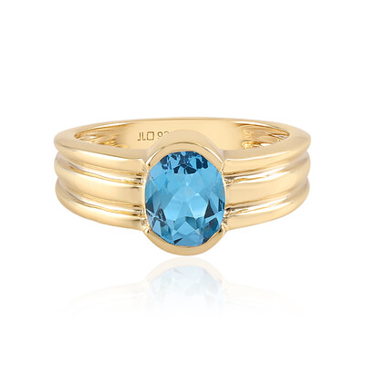 Swiss Blue Topaz Silver Ring