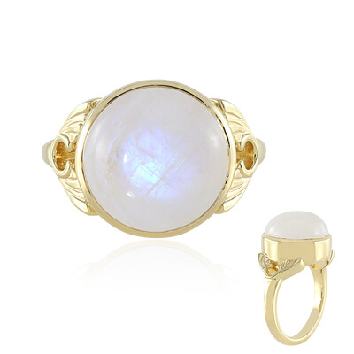 Rainbow Moonstone Silver Ring