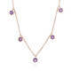 Rose de France Amethyst Silver Necklace