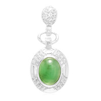 Imperial Chrysoprase Silver Pendant