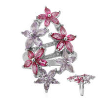 Pink Topaz Silver Ring