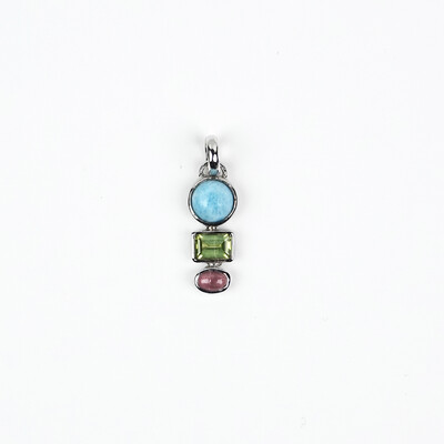 Larimar Silver Pendant