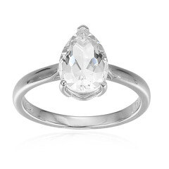 White Topaz Silver Ring