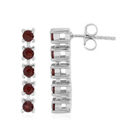 Mozambique Garnet Silver Earrings