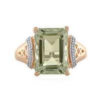 Green Amethyst Silver Ring