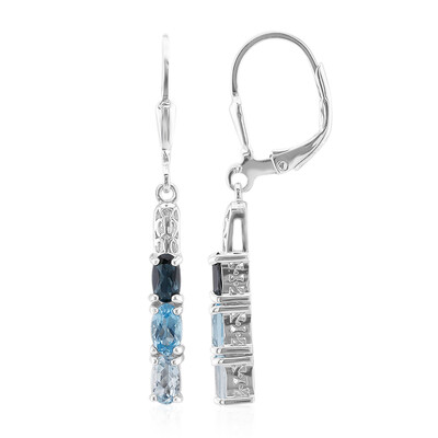 London Blue Topaz Silver Earrings