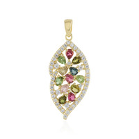 Fancy Tourmaline Silver Pendant