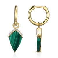 Malachite Silver Earrings