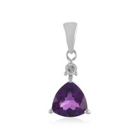 Zambian Amethyst Silver Pendant