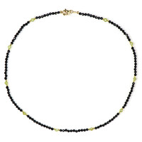 Black Spinel Silver Necklace