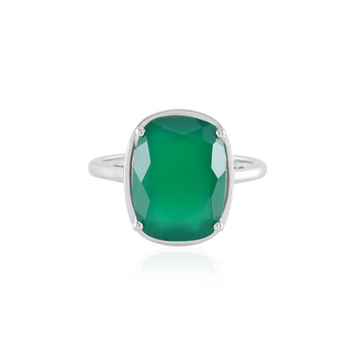 Green Onyx Silver Ring