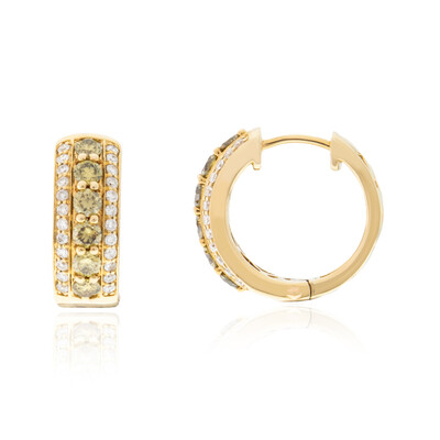 14K SI2 Yellow Diamond Gold Earrings (CIRARI)