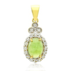 Imperial Chrysoprase Silver Pendant