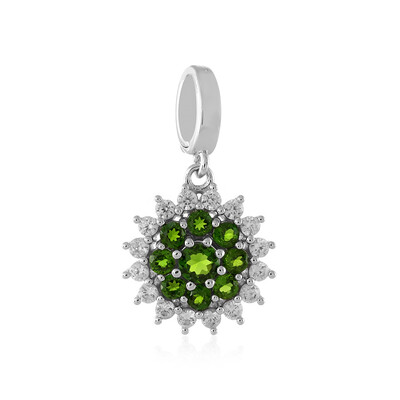 Russian Diopside Silver Pendant