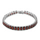 Garnet Silver Bracelet