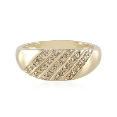 9K Diamond champagne I1 Gold Ring