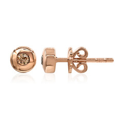 9K VS1 Argyle Rose De France Diamond Gold Earrings