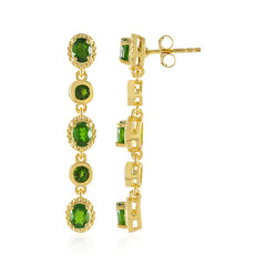 Russian Diopside Silver Earrings