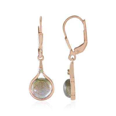 Green Maniry Labradorite Silver Earrings (KM by Juwelo)