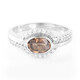 Cinnamon Zircon Silver Ring