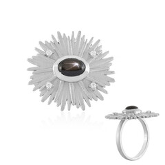 Black Star Sapphire Silver Ring