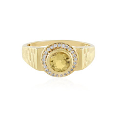 Yellow Beryl Silver Ring