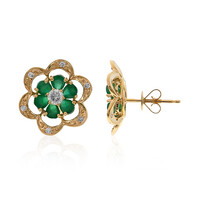 14K AAA Zambian Emerald Gold Earrings (CIRARI)