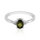 Moldavite Silver Ring