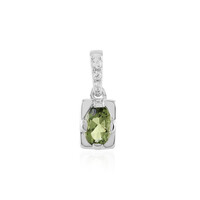 Moldavite Silver Pendant