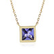 9K AAA Tanzanite Gold Necklace