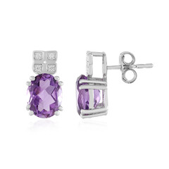 Amethyst Silver Earrings