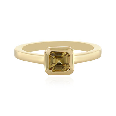 Yellow Zircon Silver Ring