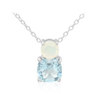 Sky Blue Topaz Silver Necklace